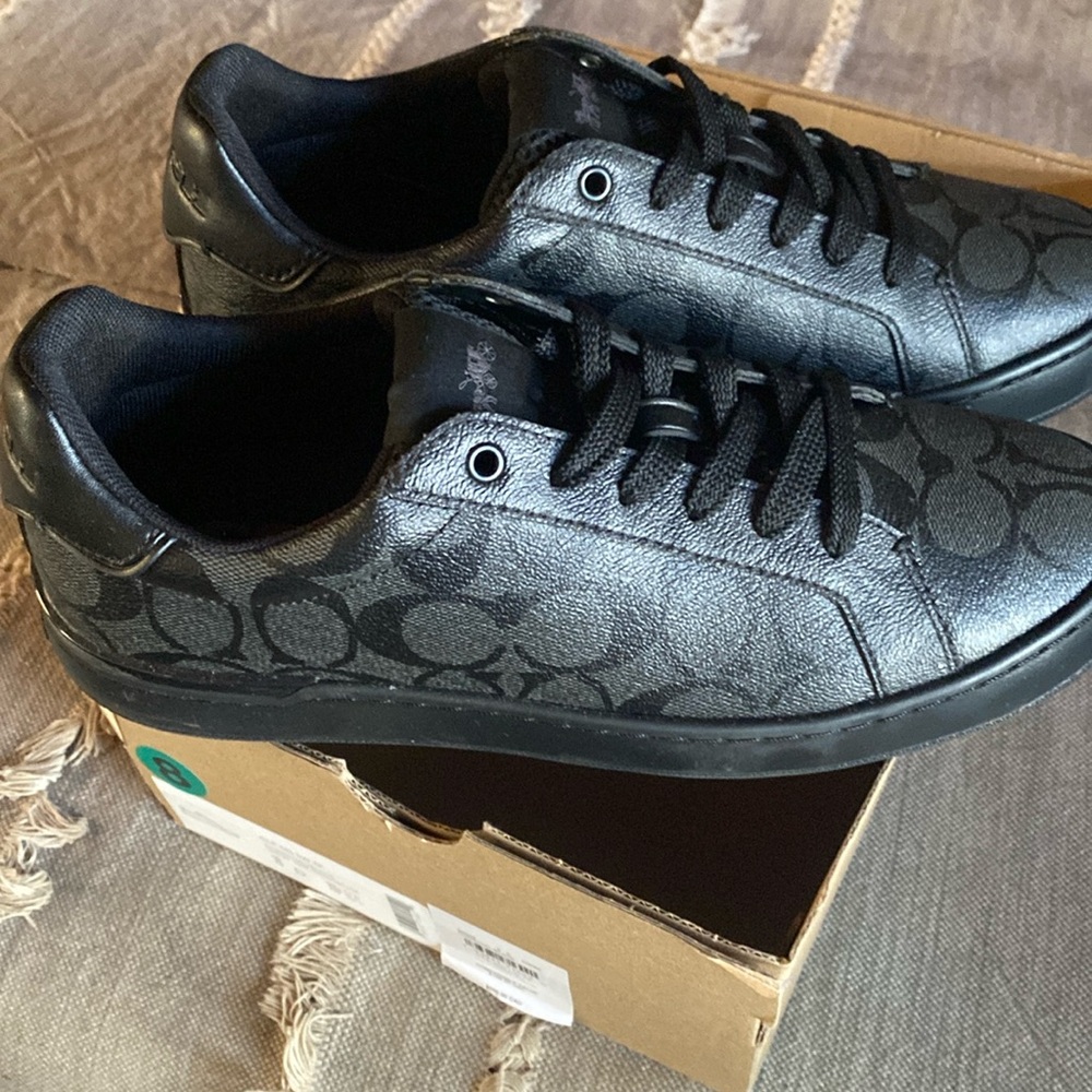 Coach High Line Signature Sneakers - Charcoal/Black, US 8D